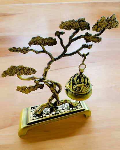 Elegáns Fém Füstölőtartó Bonsai - személyre szabható gravírozással ajándéknak