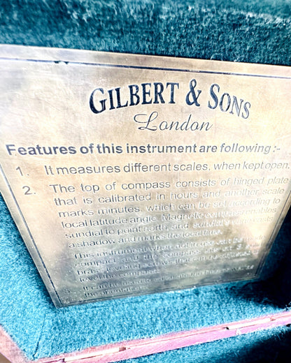 "Gilbert & Sons" Nagy Fa Iránytű Doboza Gravírozási Lehetőséggel